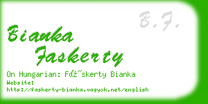 bianka faskerty business card